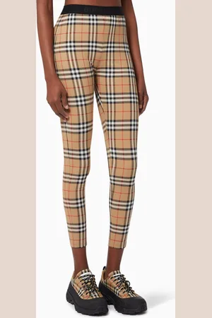 Burberry Vintage Check Leggings with Logo Detail in Jersey