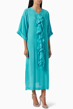 Twinkle Hanspal Venice Frill Kaftan-style Dress in Crepe