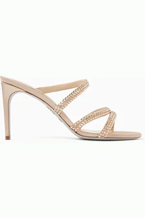 RENE CAOVILLA Shadow 80 Mules in Embellished Satin