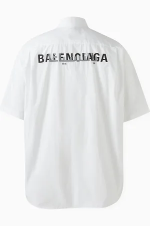 Balenciaga Unisex Ramadan Short-sleeve Shirt in Cotton Poplin