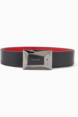 Salvatore Ferragamo Sculptural Reversible Belt in Calf Leather