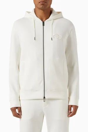 Emporio Armani Logo Hoodie in Cotton Jersey