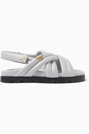 MCM Cross Sandals in Lamb Leather