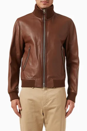 Tom Ford Track Bomber Jacket in Grain Leather