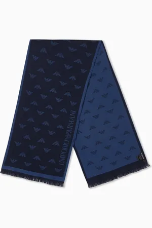 Emporio Armani EA Macro Logo Scarf in Wool