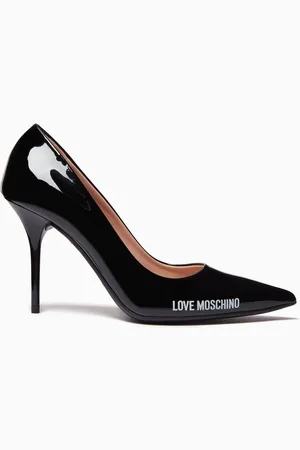 Moschino logo heels best sale