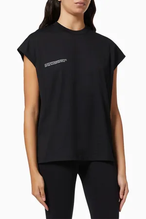 The Pangaia Organic Cotton Cropped Shoulder T-shirt with C-FIBER™