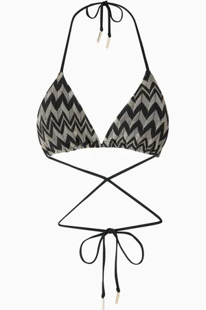 Livy White Point Triangle Bikini Top
