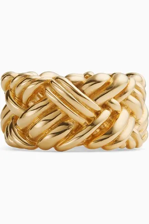 Bottega Veneta Intreccio Ring in 18kt -plated Silver