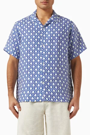 PENINSULA SWIMWEAR Teulada Bowling Shirt in Linen