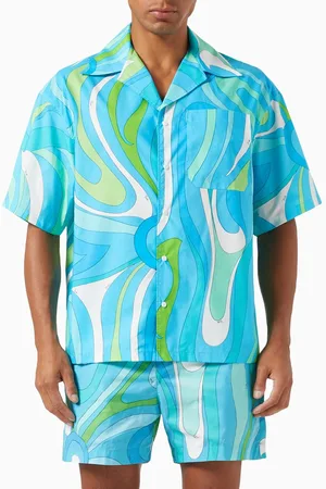 Puccini Marmo Print Shirt in Cotton