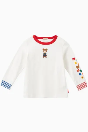Miki House Logo-embroidered T-shirt in Cotton Blend