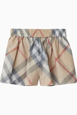 Burberry Marcy Check-print Shorts in Cotton Poplin