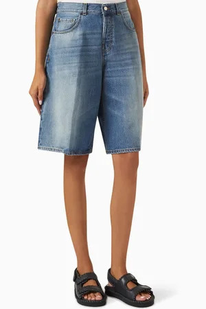 haikure Beck Piano Wide-leg Shorts in Denim