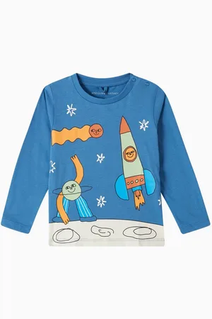 Stella McCartney Rocket-print Long-sleeve T-shirt in Organic Cotton