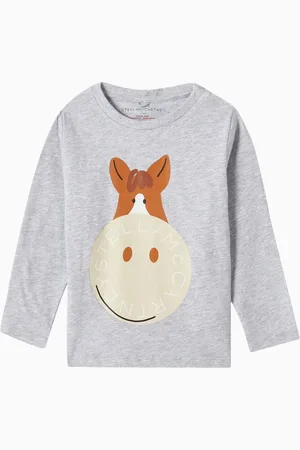 Stella McCartney Horse Pop Logo Long-sleeve T-shirt in Organic Cotton
