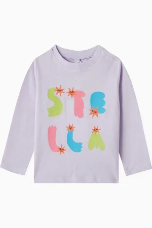 Stella McCartney Logo-print Long-sleeve T-shirt in Organic Cotton