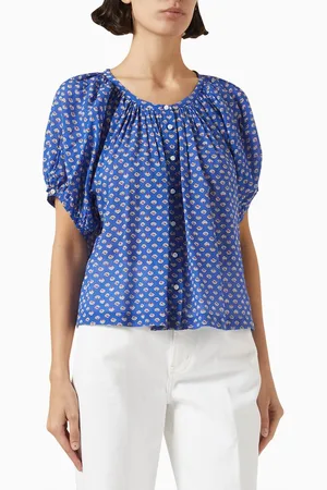 Doen June Short-sleeve Top in Organic Cotton Blend
