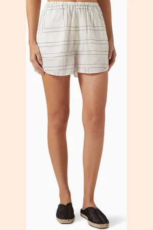 Totême Monogram Pyjama Shorts in Cotton Blend