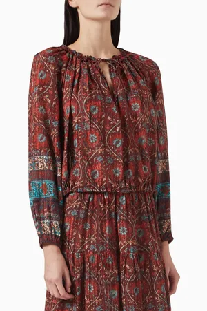 ULLA JOHNSON Silva Floral-print Blouse in Cotton Blend