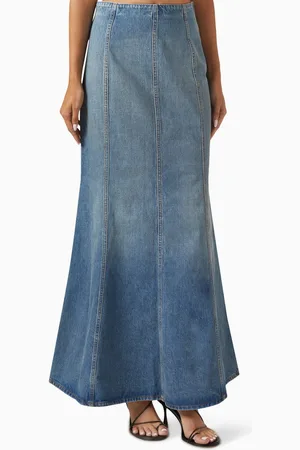 haikure Shaquille Maxi Skirt in Denim