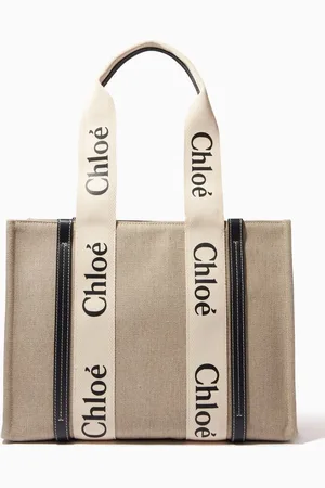 Chloé Medium Woody Tote Bag in Canvas