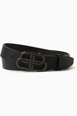 Balenciaga BB Thin Belt in Smooth Calfskin