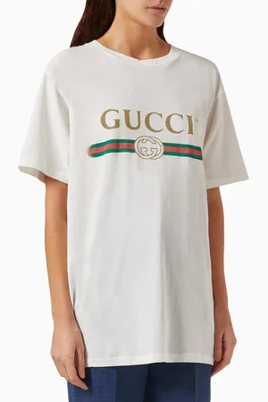 Gucci Oversize Logo T-shirt in Cotton