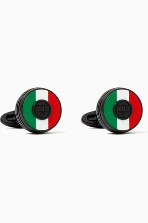 MONTEGRAPPA Tricolore Cufflinks in Stainless Steel