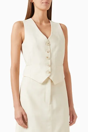RACIL Johnny Signature Open Back Waistcoat in Tux Wool