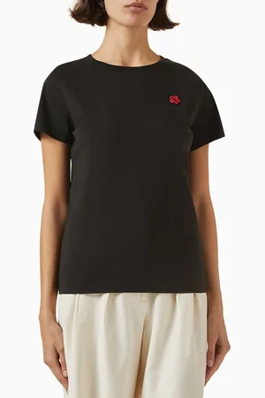 Kenzo Boke Flower Embroidered T-shirt in Cotton
