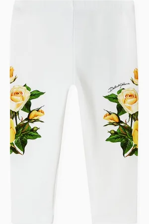 Dolce & Gabbana Rose-print Leggings in Cotton