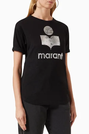 Isabel Marant Koldi Logo T-shirt in Cotton-jersey