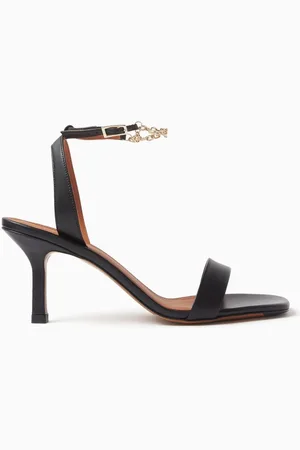 Maje Chain-detail 75 Sandals in Leather