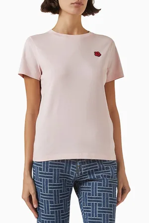 Kenzo Boke Flower Embroidered T-shirt in Cotton