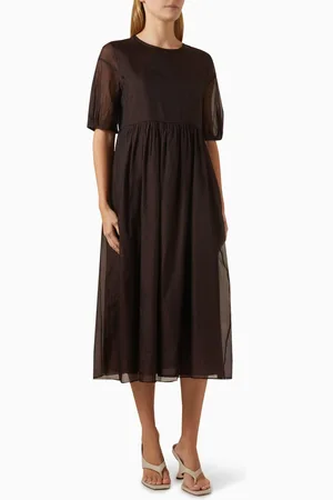 Max Mara Fatoso Midi Dress in Cotton-silk Organza