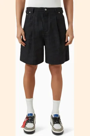 OFF-WHITE 90s Logo Shorts in Linen