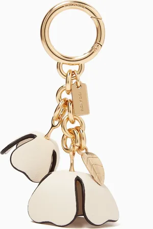 Coach Essential Tea Rose Bag Charm in Leather