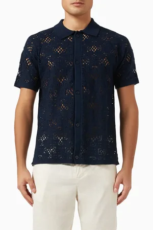 Frescobol Carioca Angra Clube Raul Cardigan in Crochet