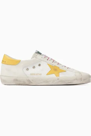 Golden Goose Super-Star Double Quarter Sneakers in Mesh & Nappa Leather