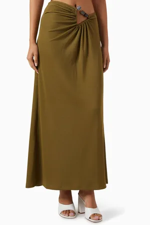 CHRISTOPHER ESBER Tri Ruched Maxi Skirt