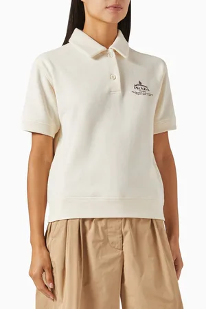 Prada Logo Polo Shirt in Cotton-fleece