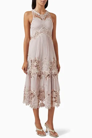 Sea New York Bente Lace Midi Dress in Viscose