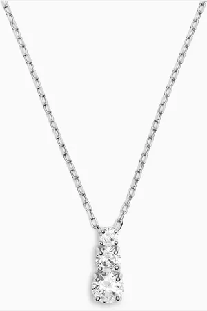 Swarovski Attract Trilogy Round Pendant in Rhodium-plated Metal