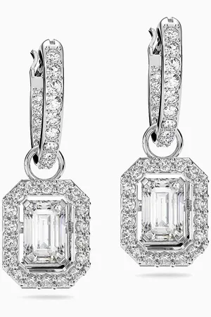 Swarovski Millenia Drop Earrings in Rhodium-plated Metal