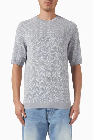 Missoni Wave Crew Neck T-shirt in Wool-blend