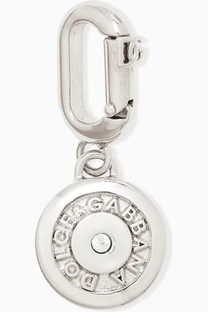 Dolce & Gabbana Round Logo Key Ring in Brass