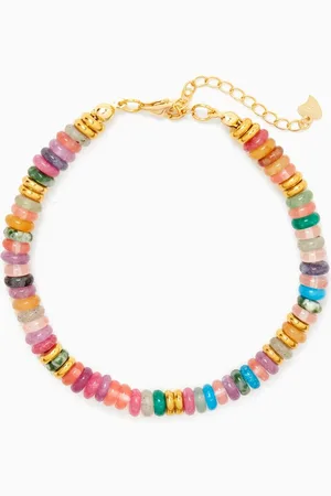 The Jewels Jar Miley Beaded Bracelet in 18kt Gold-plated Sterling Silver