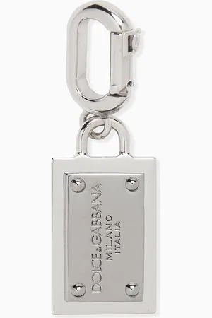 Dolce & Gabbana Logo Tag Key Ring in Brass