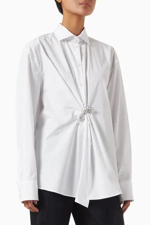 Prada Crystal Pin Shirt in Cotton